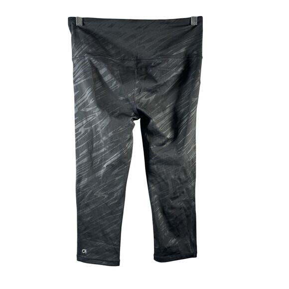 Gap GapFit gFast Liquid Shine Pattern leggings Black M gym workout 73-13 - Picture 12 of 15